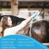 image:imageAquapaw 5in1 Horse amp Dog Bath Brush amp Curry Comb  XL Blue Silicone  Includes 3ft Shower Hose Attachment amp Adapter  Adjustable Spray Scrub Massager  Great for Horses amp Big DogsXLarge
