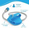 image:imageAquapaw 5in1 Horse amp Dog Bath Brush amp Curry Comb  XL Blue Silicone  Includes 3ft Shower Hose Attachment amp Adapter  Adjustable Spray Scrub Massager  Great for Horses amp Big DogsXLarge