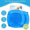 image:imageAquapaw Dog Bath Lick Mat  2Pack XL Blue  Slow Feeder Mat amp Dog Treat Container with Suction Cup  Shower Peanut Butter Holder amp Bathing Distraction Aid2Pack XL
