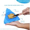 image:imageAquapaw Dog Bath Lick Mat  2Pack XL Blue  Slow Feeder Mat amp Dog Treat Container with Suction Cup  Shower Peanut Butter Holder amp Bathing Distraction Aid1 PackRegular