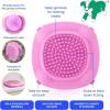 image:imageAquapaw Lick Mat for Dogs 2Pack Suction Cup Dog Slow Feeder Pad amp Licking Mat for Peanut Butter Treats  Calming Dog Bathing Aid Stress Relief amp Mental Stimulation for All Breeds  Pink1Pack XL