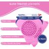 image:imageAquapaw Lick Mat for Dogs 2Pack Suction Cup Dog Slow Feeder Pad amp Licking Mat for Peanut Butter Treats  Calming Dog Bathing Aid Stress Relief amp Mental Stimulation for All Breeds  Pink2Pack Regular