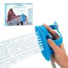 image:imageAquapaw 5in1 Horse amp Dog Bath Brush amp Curry Comb  XL Blue Silicone  Includes 3ft Shower Hose Attachment amp Adapter  Adjustable Spray Scrub Massager  Great for Horses amp Big DogsXLarge