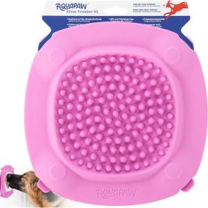 image:imageAquapaw Lick Mat for Dogs 2Pack Suction Cup Dog Slow Feeder Pad amp Licking Mat for Peanut Butter Treats  Calming Dog Bathing Aid Stress Relief amp Mental Stimulation for All Breeds  Pink1Pack XL
