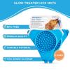 image:imageAquapaw Suction Cup Lick Mat for Dogs  Bath Time Lick Mat for Bathtub  Mental Stimulation Slow Feeder Pad  Peanut Butter Treat Holder  2Pack Regular Blue2Pack Regular